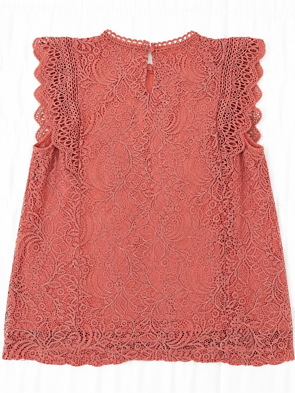 Cable & Gauge Dusty Rose Lace Blouse Size Large - Picture 2 of 4